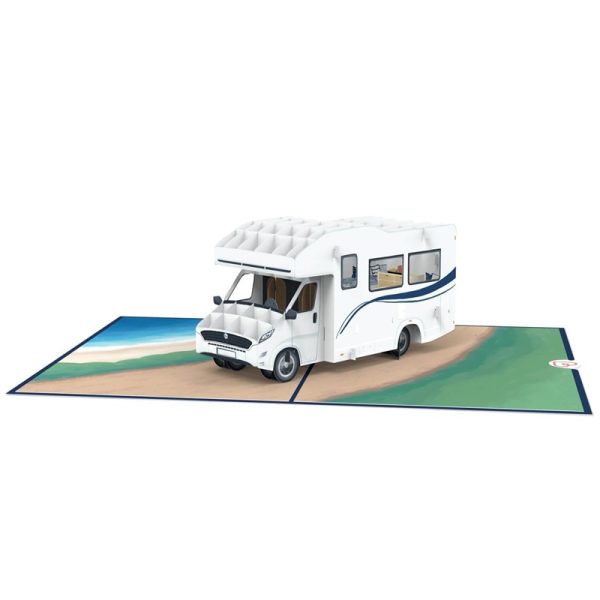 Papercrush pop-up kaart camper binnenkant