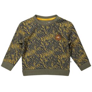 CHSW13 Ducky Beau sweater jungleprint groen