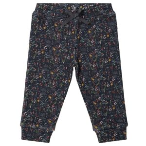 DHPA15 Ducky Beau broek aop flowers blauw