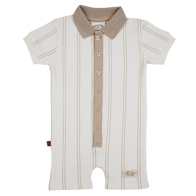 24036008 Frogs and Dogs onesie pique stripes eton voorkant