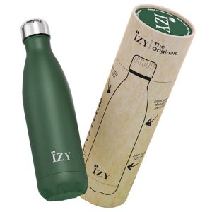 IZY Bottles thermosfles poedercoat groen