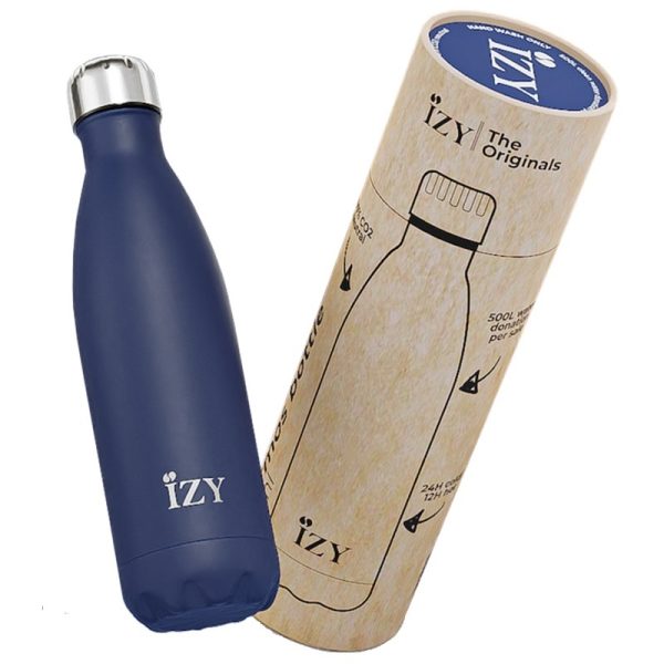 IZY Bottles thermosfles poedercoat marine