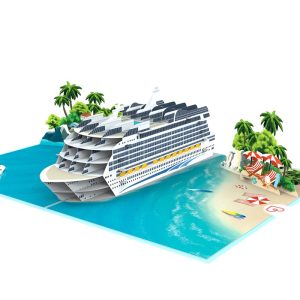 Papercrush pop-up kaart cruiseschip