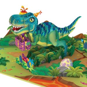 Papercrush pop-up kaart dinosaurus