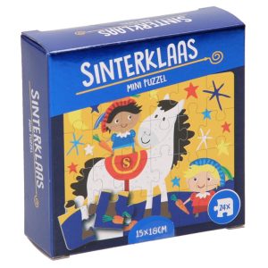 1560797 Sinterklaas mini puzzel pieten met paard