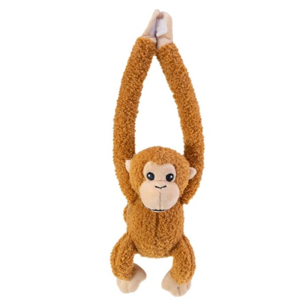 2730703 Jungle Mates knuffel aap bruin hangend voorkant