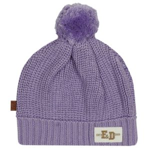 24083005 Frogs and Dogs beanie gebreid rib blue mauve smart club voorkant