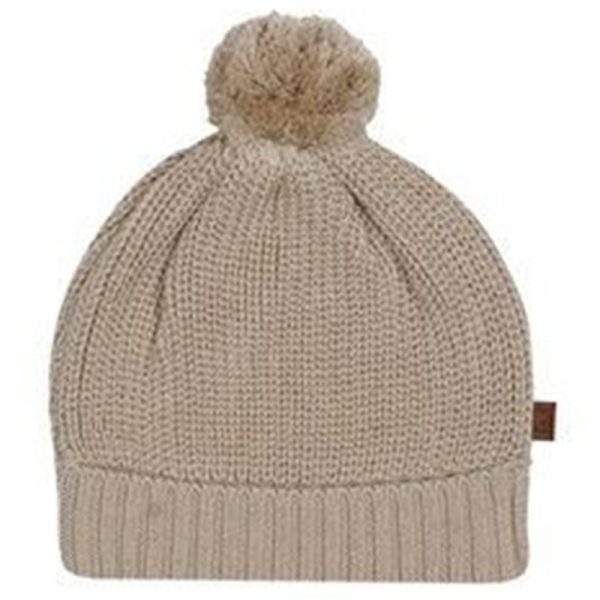 24083005 Frogs and Dogs beanie gebreid rib taupe smart club achterkant