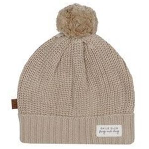 24083005 Frogs and Dogs beanie gebreid rib taupe smart club voorkant