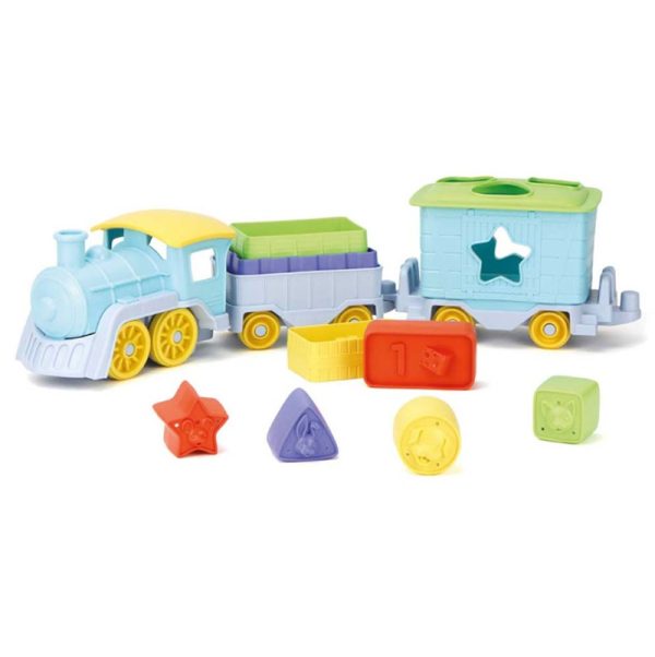 2999907 Green Toys stapel en sorteertrein inhoud doos