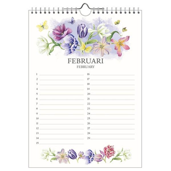 Janneke Brinkman verjaardagskalender tulpen februari