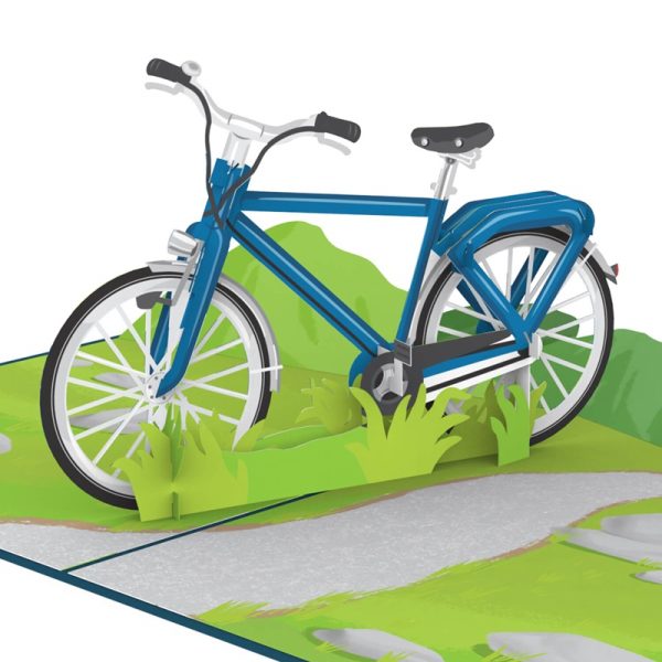 Papercrush pop-up kaart fiets