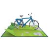 Papercrush pop-up kaart fiets binnenkant