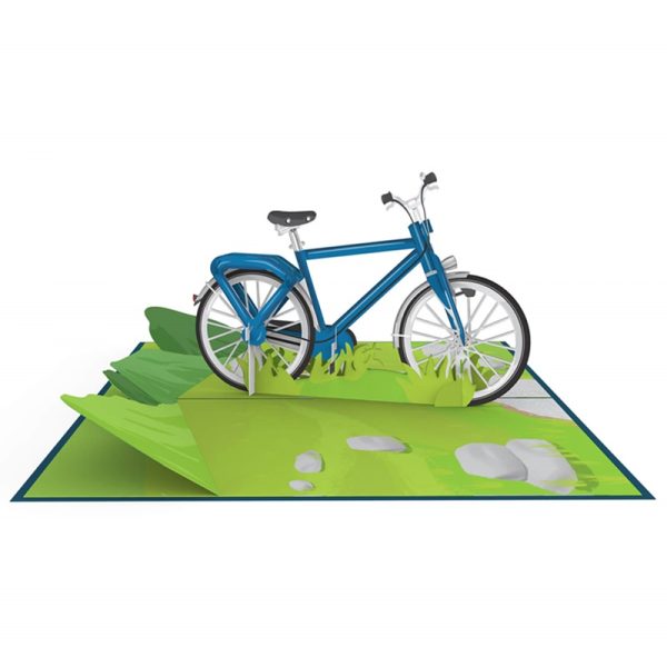 Papercrush pop-up kaart fiets binnenkant