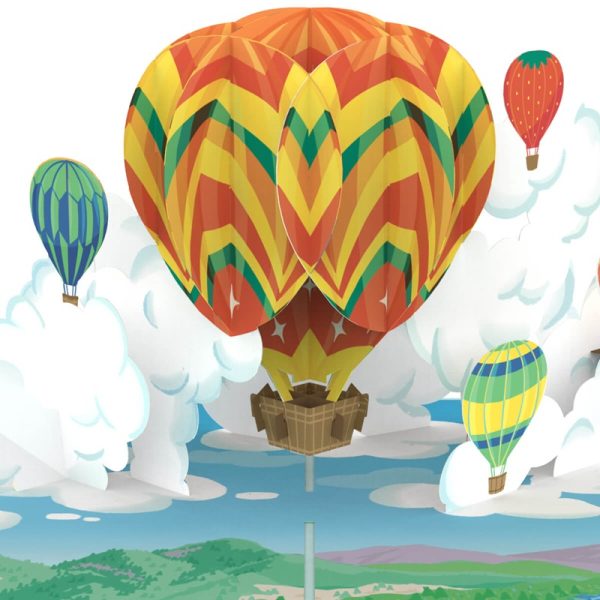 Papercrush pop-up kaart heteluchtballon