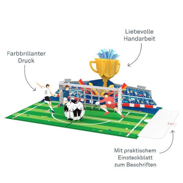 Papercrush pop-up kaart voetbalkampioenen informatie