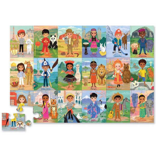 3840709 Crocodile Creek vloerpuzzel children of the world puzzel