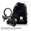 X001EEJQTF Fabach sleutelhanger beschermengel motorrijder zwart met opbergzakje