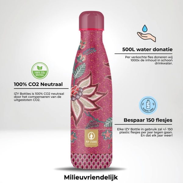 IZY Bottles thermosfles Flower Festival milieuvriendelijk