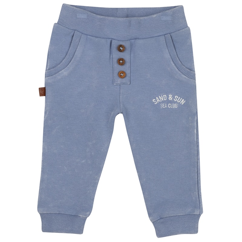 Frogs and Dogs lange broek sand and sun blauw voorkant